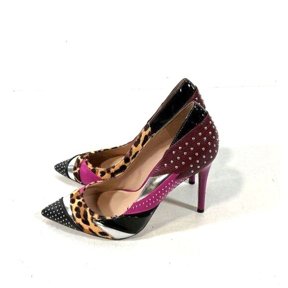 Aldo Shoes - EUC Aldo Wicilidia Patchwork Multi Print Point Toe Pumps Women's 8.5